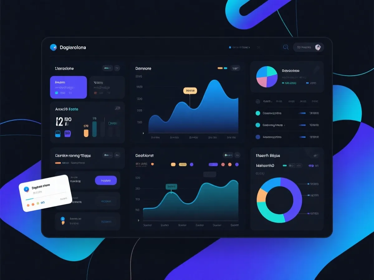 数据仪表盘示意图